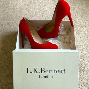 LK Bennett bright red heels